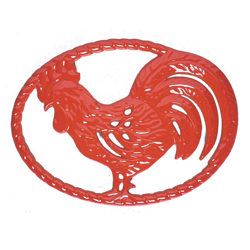 Chasseur Rooster Enameled Trivet Wayfair